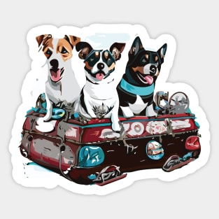 Dog travelers Sticker